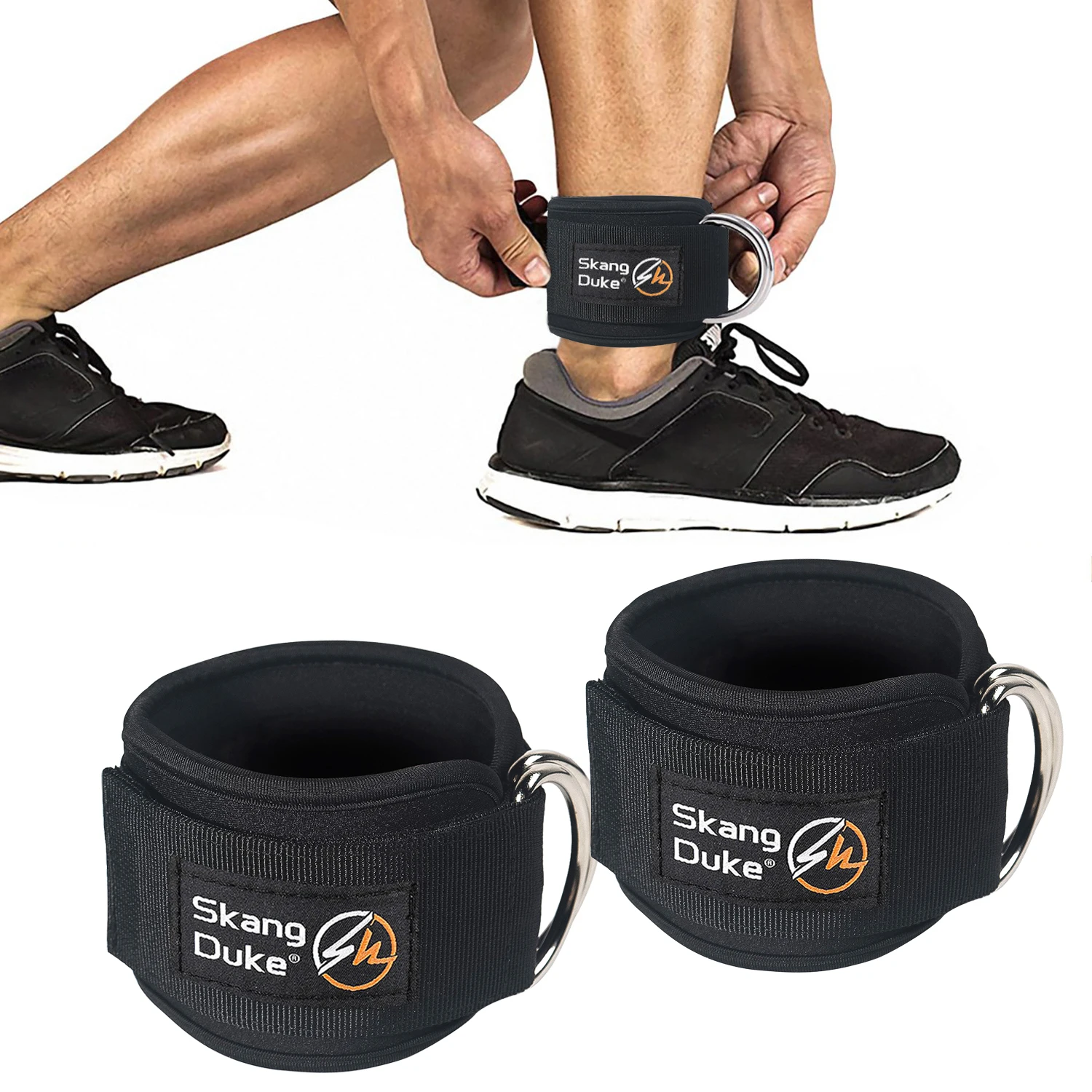 Correa de tobillo fitness con gancho para entrenamiento piernas
