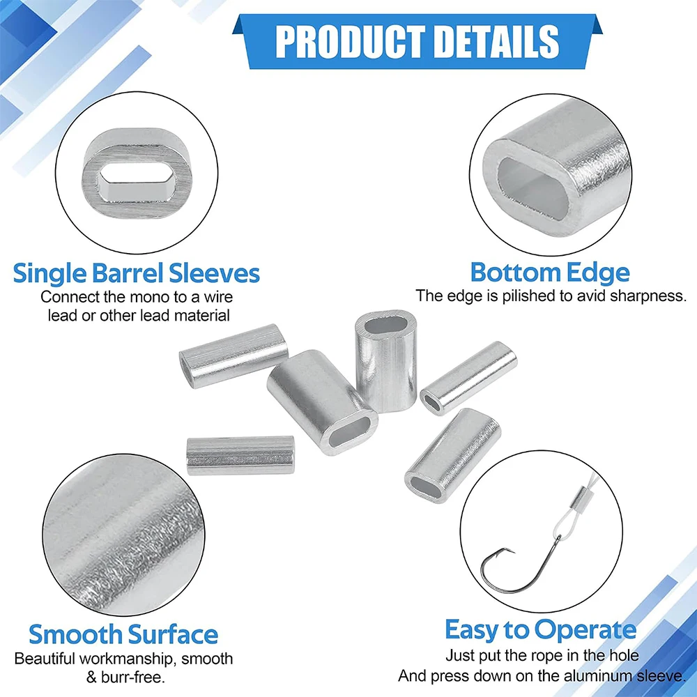 Fundas de compresión aluminio ovaladas, un solo barril para línea - imagen 3
