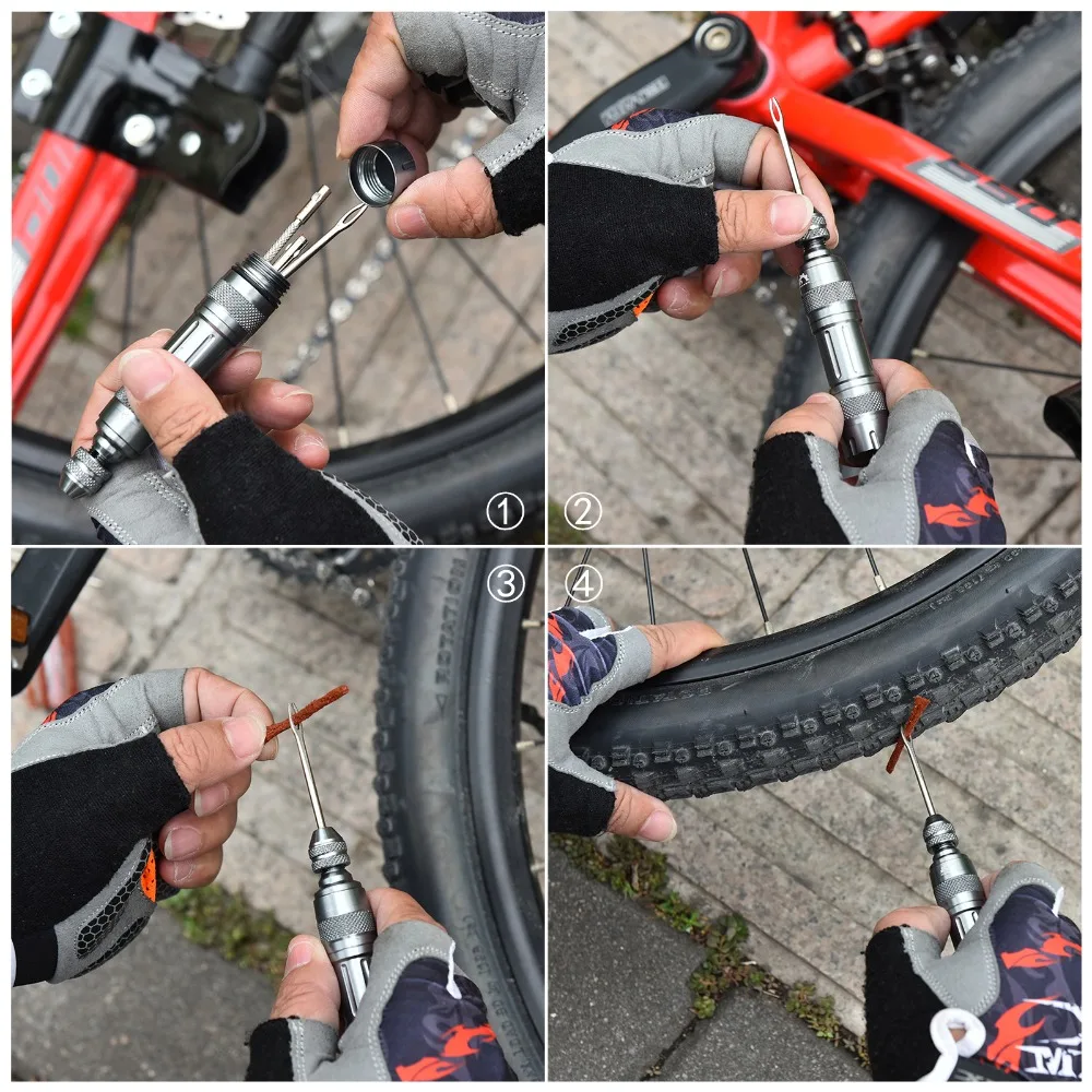 Kit reparación neumáticos de bicicleta con parches y tiras de goma - imagen 5
