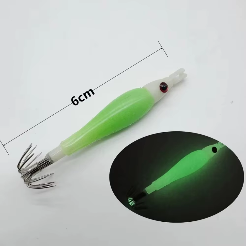 Señuelo Jigging de Calamar Luminoso – Silicone para Pesca Marina - imagen 3