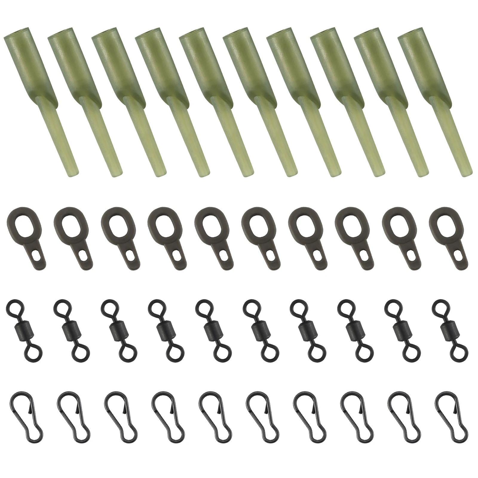Aparejo de carpa con mangas de goma, esmerillones giratorios y clips - imagen 5