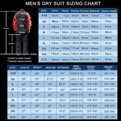 Traje seco impermeable con cremallera frontal y tirantes elásticos