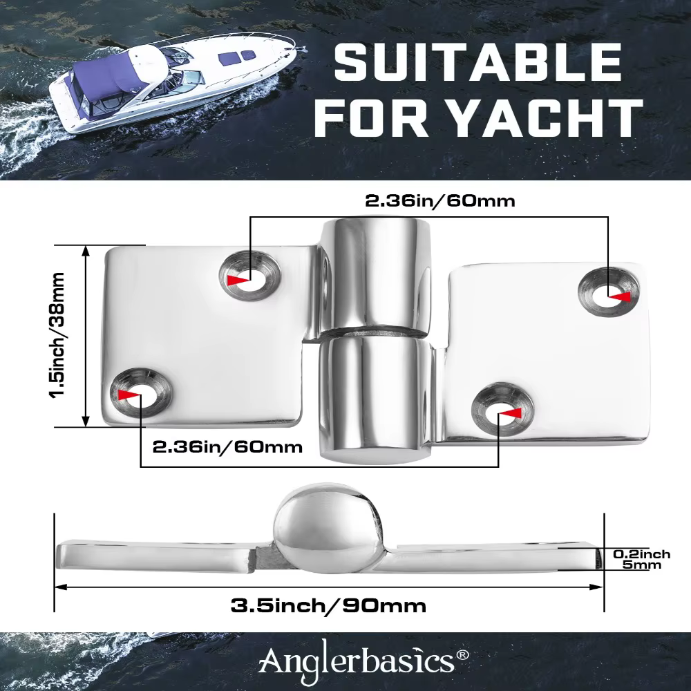 Bisagra Desmontable Acero Inoxidable 316 Grado Marino – Elevación para Puerta Cabina