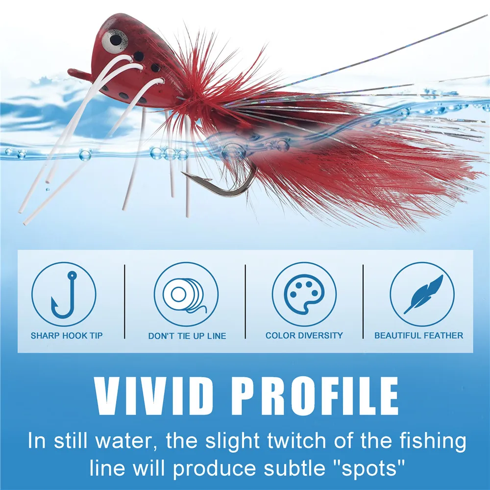 Señuelo popper lubina para pesca con mosca viva de insectos - imagen 3