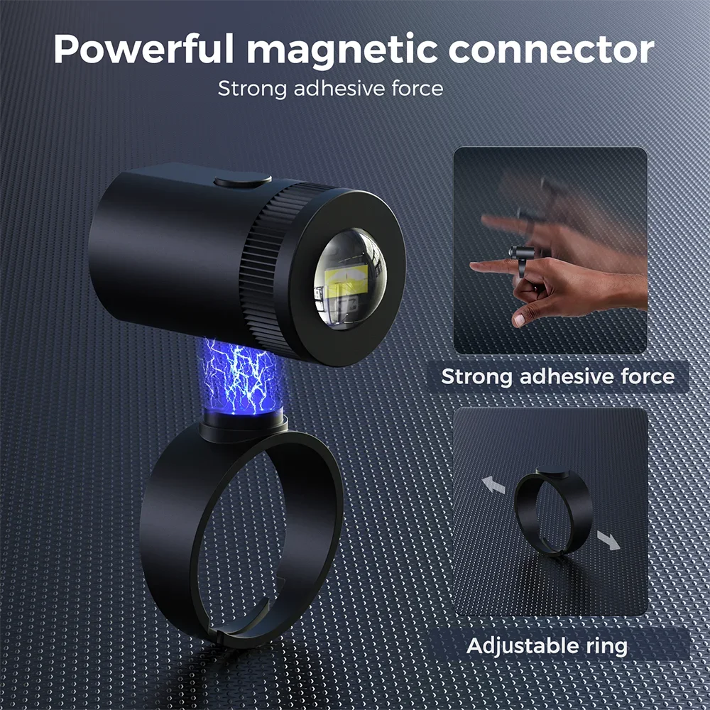 Linterna LED de Dedo con USB-C y Rotación 360° para Pesca Nocturna - imagen 5