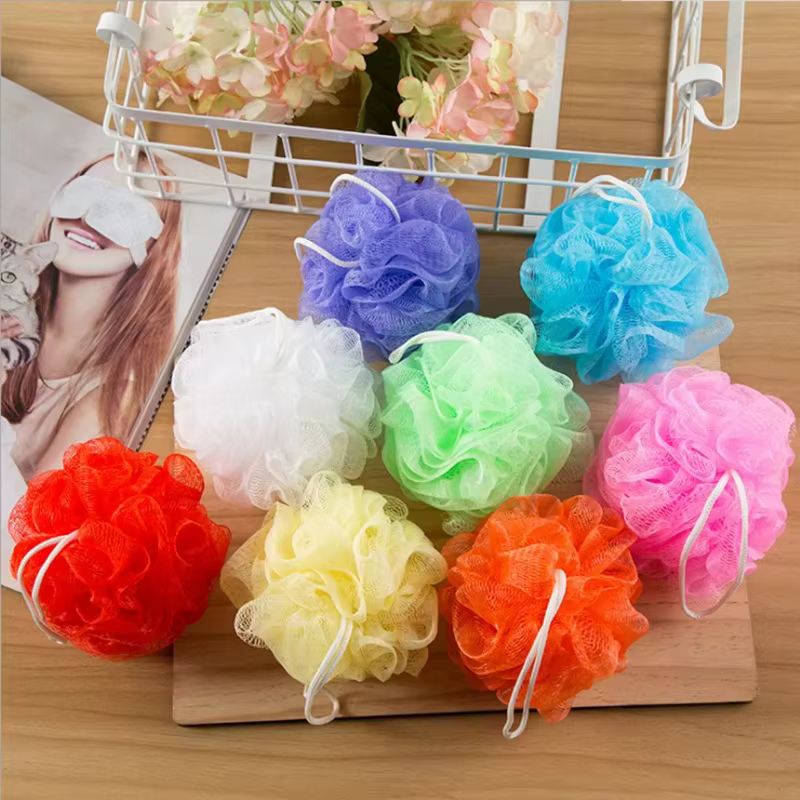 Puff esponja exfoliante de malla – Cepillo corporal para baño y ducha - imagen 2