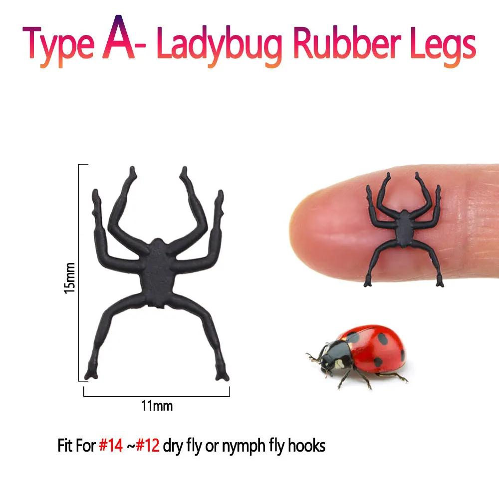 Bimoo Material para atar moscas con patas de goma realistas - imagen 5