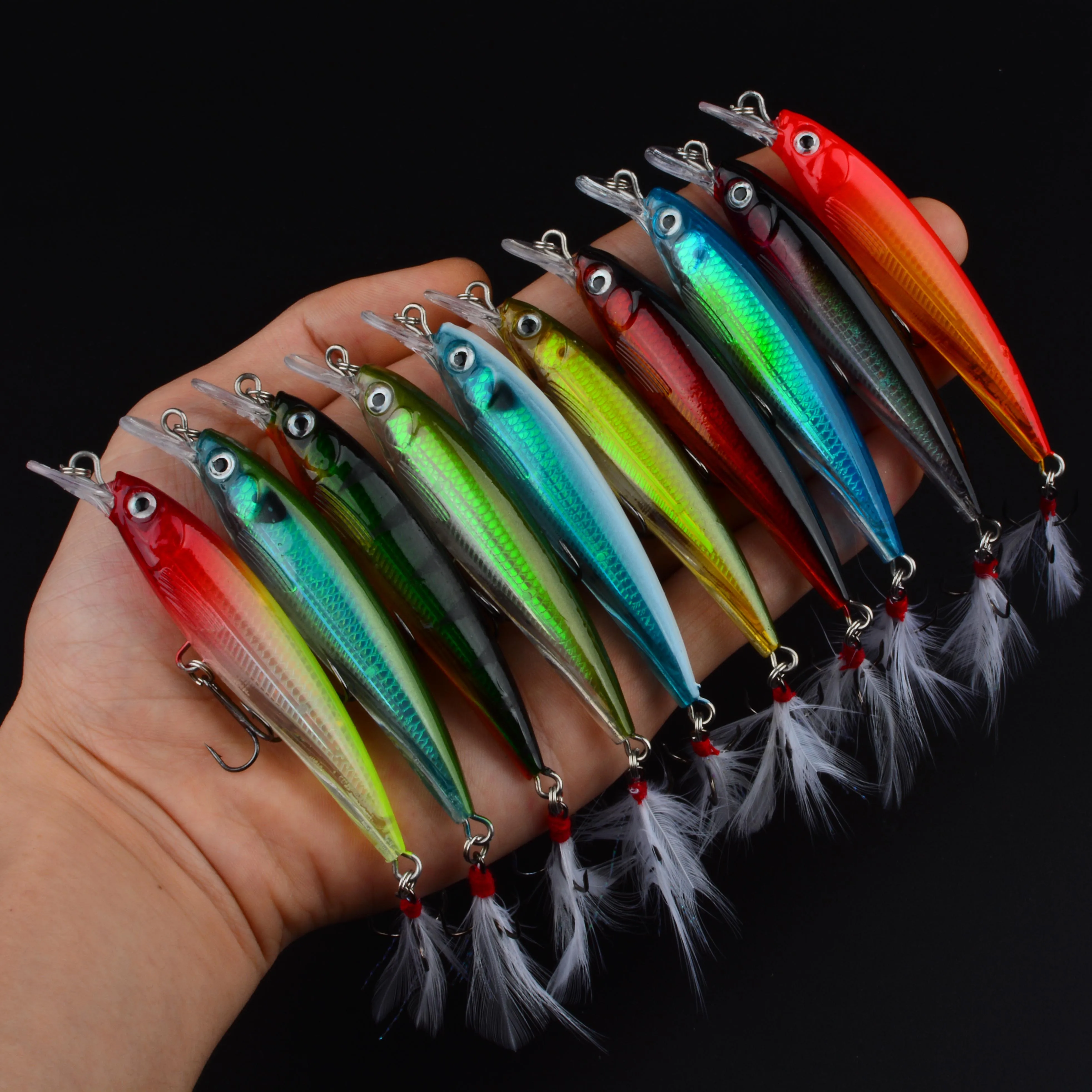Wobbler hundido 3D para trucha y lucio