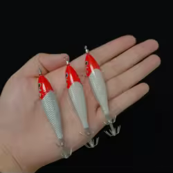 Señuelo Calamar BRAVMACK con Redes Brillantes Aleta Lateral