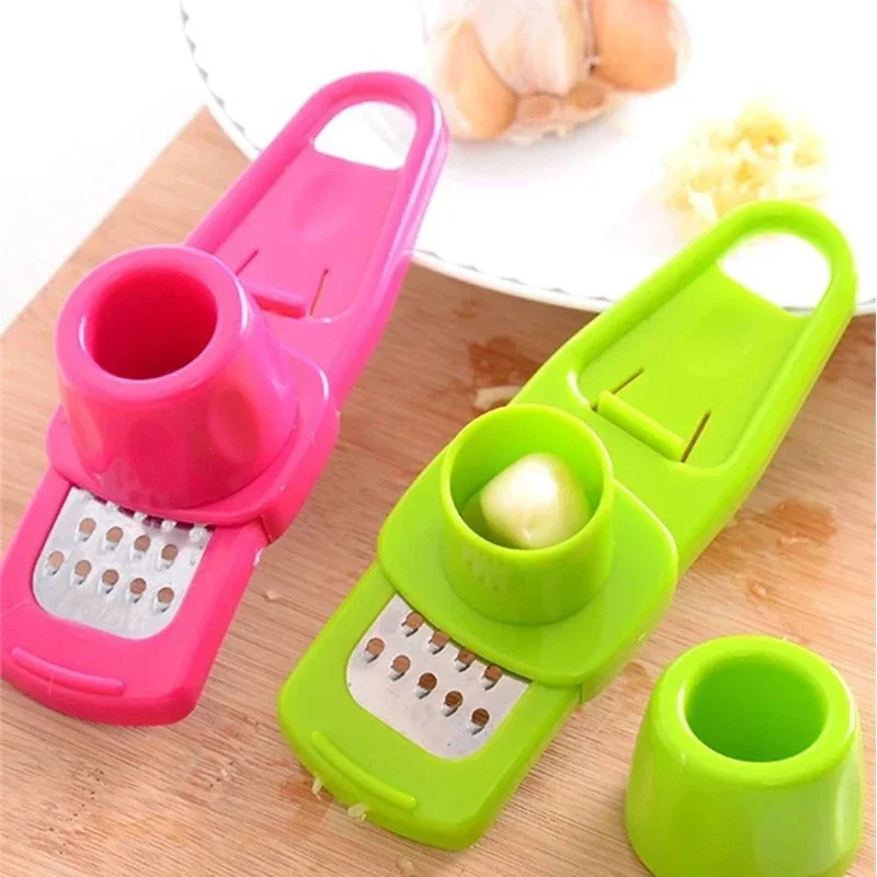 Prensador de ajo manual con rallador y pelador - Cortador de cocina