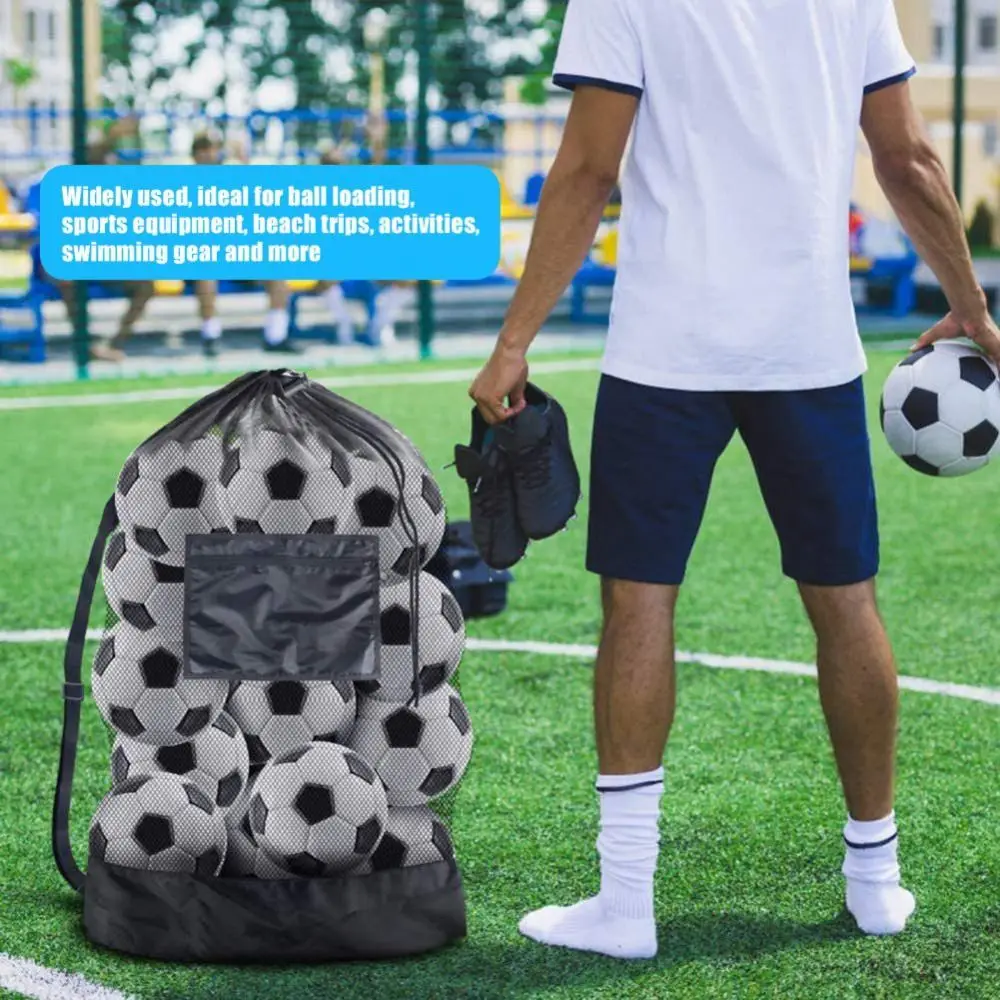 Bolsa malla ajustable para balones de fútbol con cordón - imagen 3