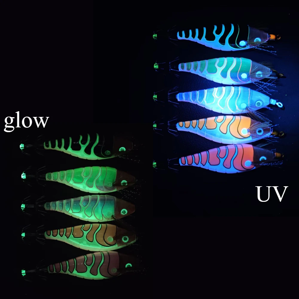 Señuelos luminosos para calamares y camarones con anzuelo - imagen 2
