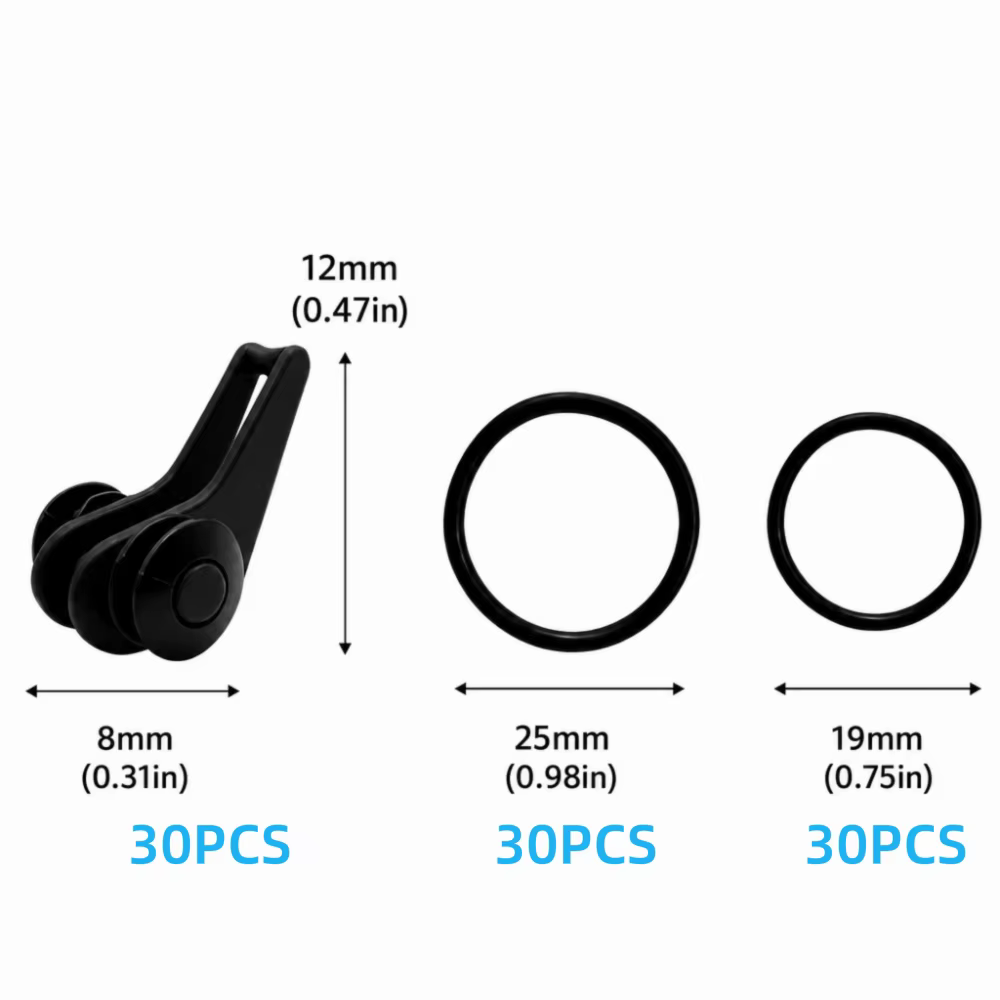 Portaceños de Plástico para Caña con Anillos de Goma – Set de Pesca - imagen 4