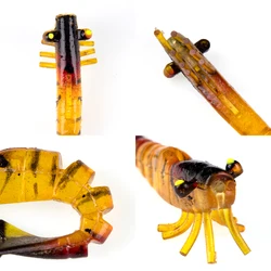 Fishingfans señuelos articulados de camarón luminosos – plástico suave