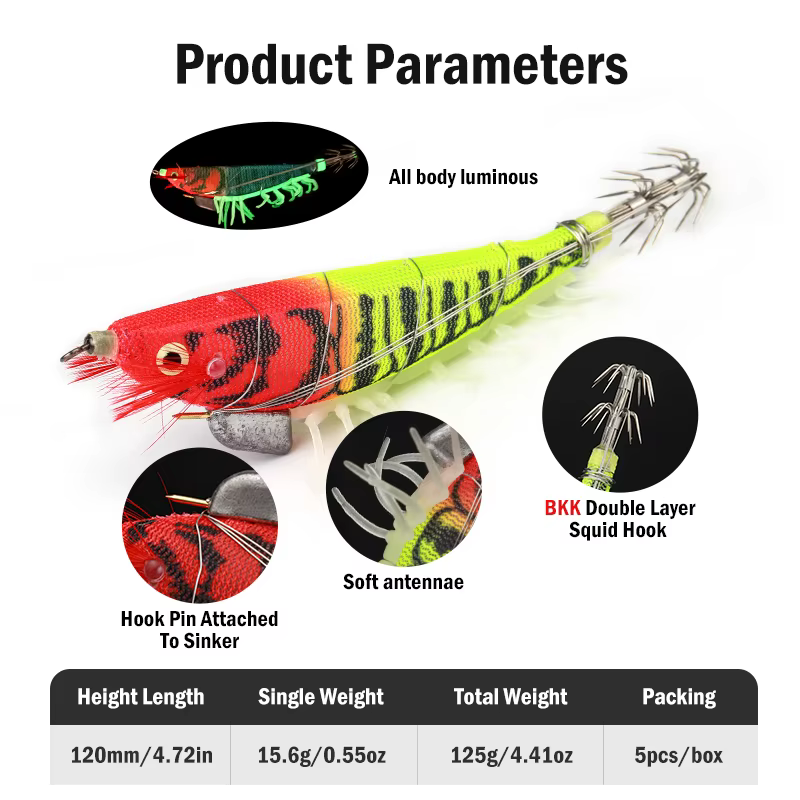 Jig EGI Leydun 120mm – Señuelo calamar UV con antenas