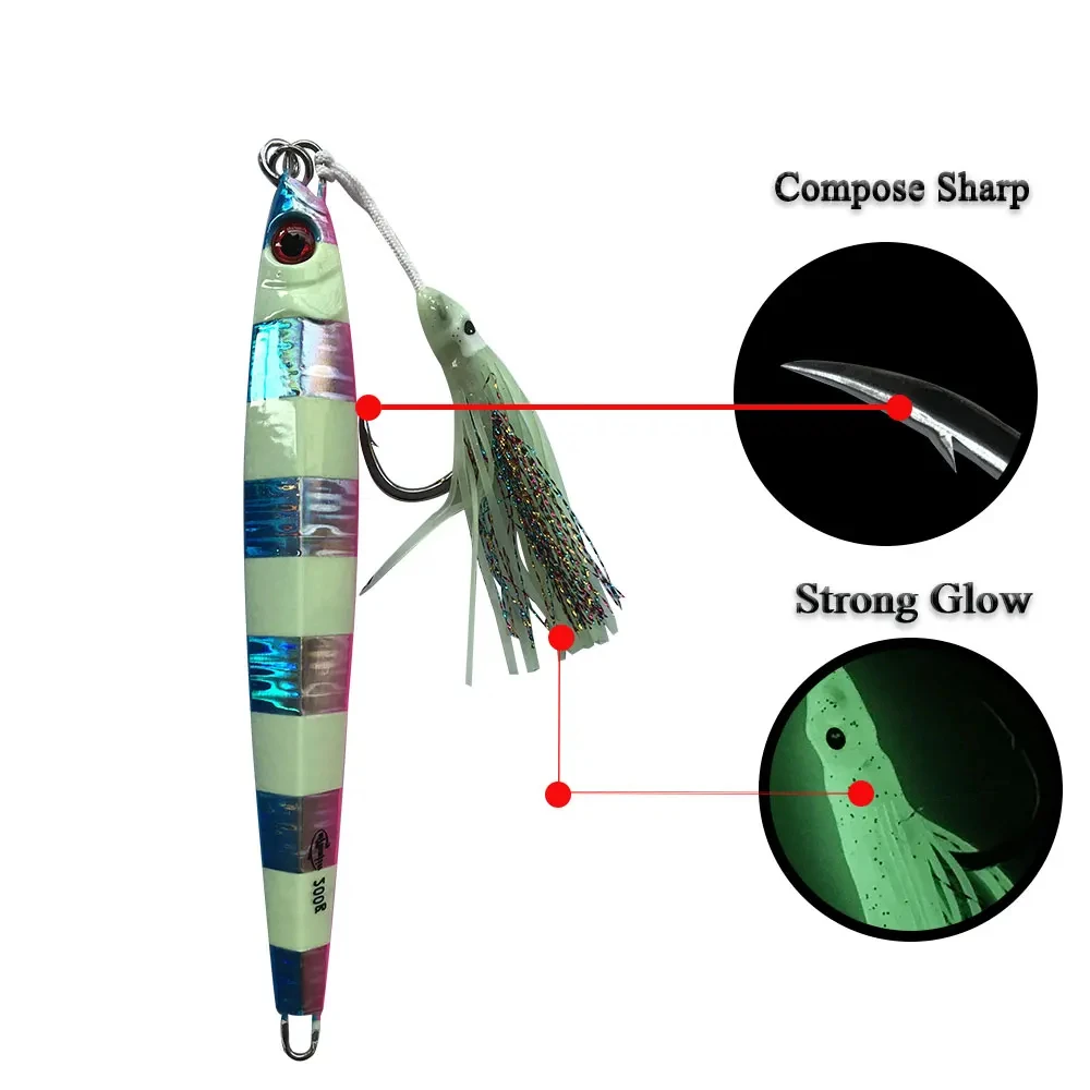 Anzuelos Jigging lento JigHook Assis luminosos para calamar - imagen 5