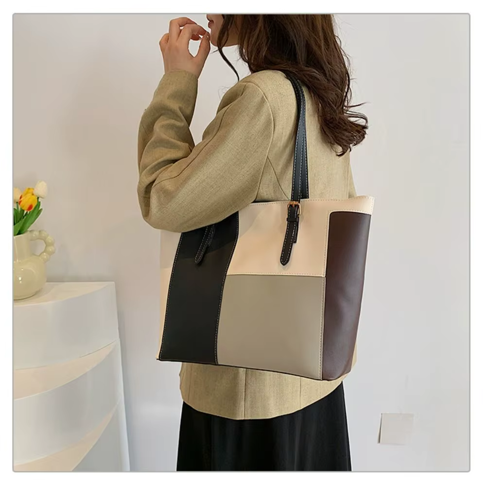 Bolso de un solo hombro de cuero PU