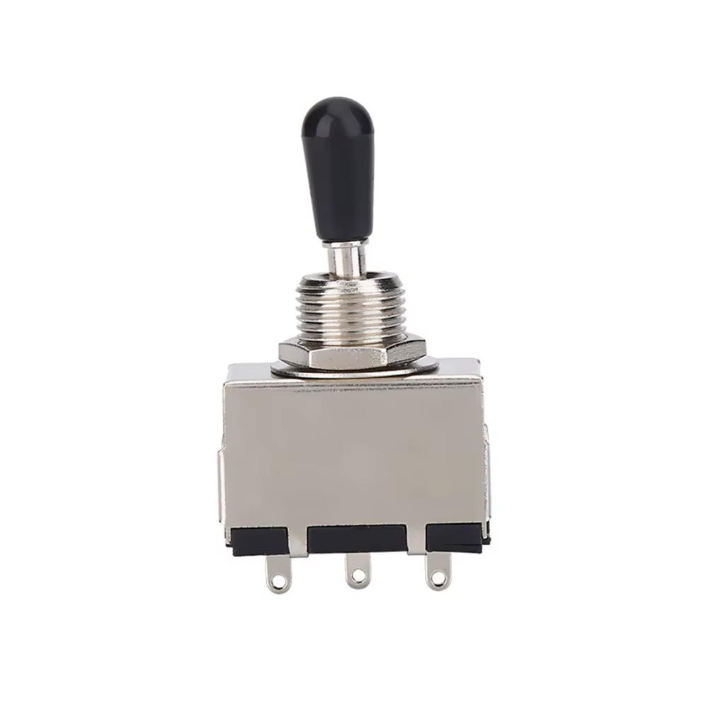 Interruptor de palanca 3 vías con punta negra para guitarra eléctrica - imagen 2