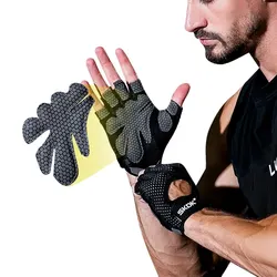 Guantes fingerless de pesca – Palma antideslizante absorbente