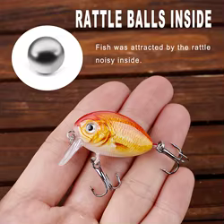 Micro Crankbait Minnow para Bass – Señuelo duro