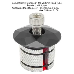 Expansor de dirección para bicicleta de aluminio con tapa superior