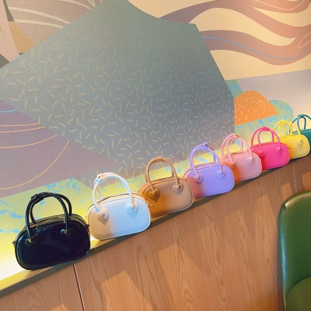 Bolsa bandolera PVC impermeable estilo jelly colores pastel - imagen 2