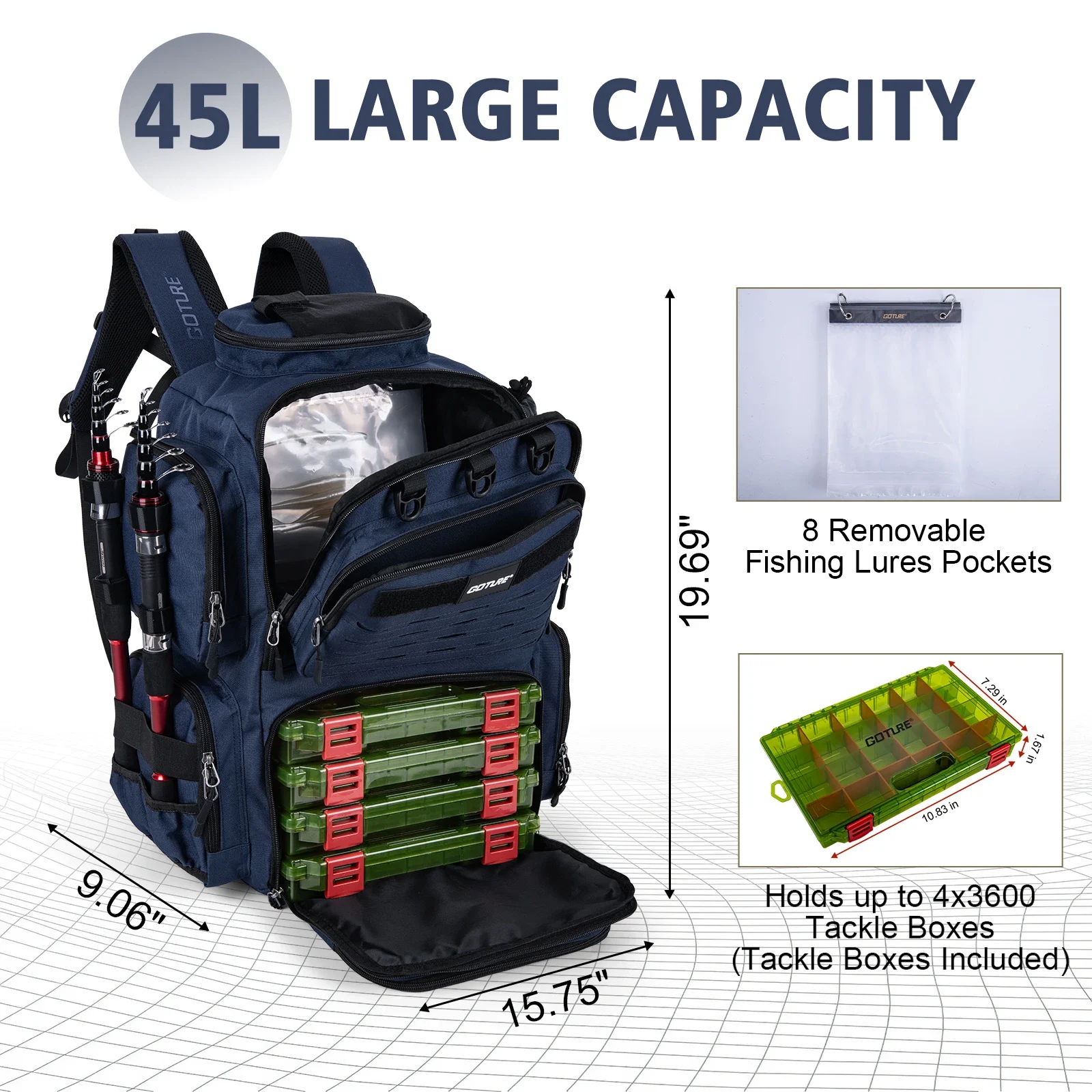 Bolsa de pesca versátil para exteriores