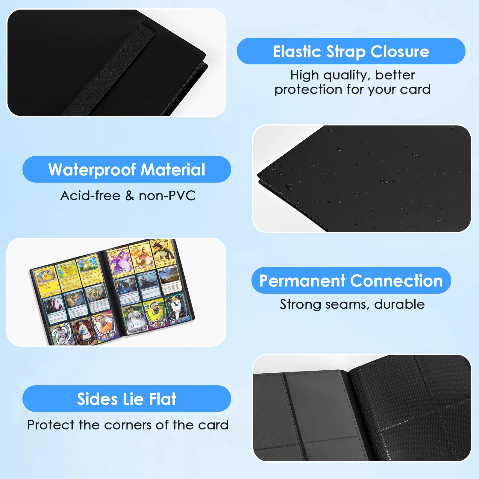 Carpeta álbum 9 bolsillos carga lateral para TCG Yugioh MTG - imagen 3