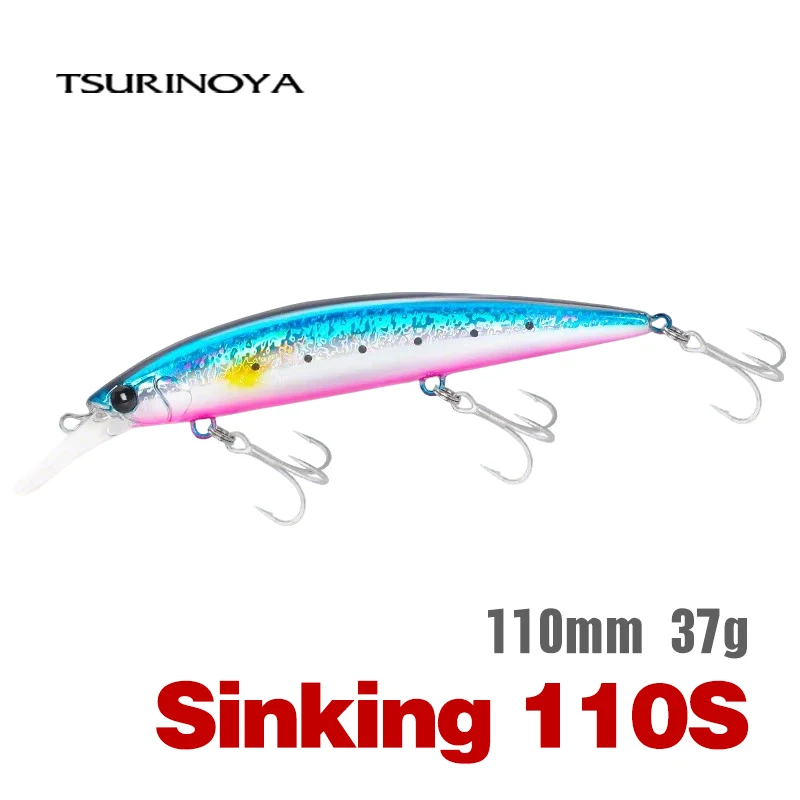 TSURINOYA Wizard 110S minnow hundido lanzamiento largo para agua salada