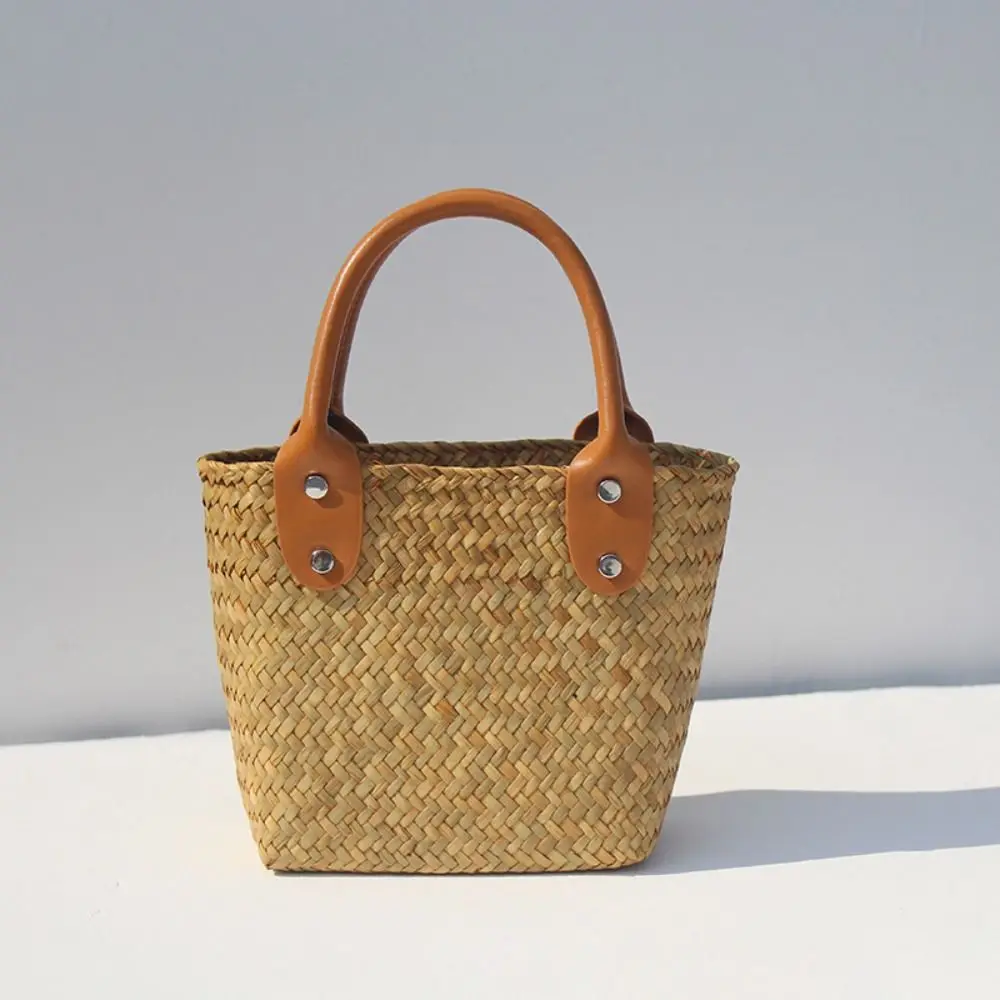 Bolso tote ratán tejido a mano verano, gran capacidad - imagen 5