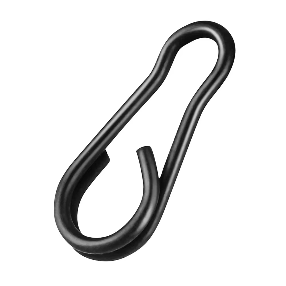 Eslabones Duo Lock para pesca de carpa con acabado negro mate