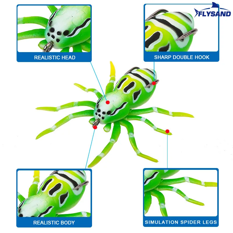 Cebo Araña Realista Flysand – Cebo artificial spinning - imagen 4