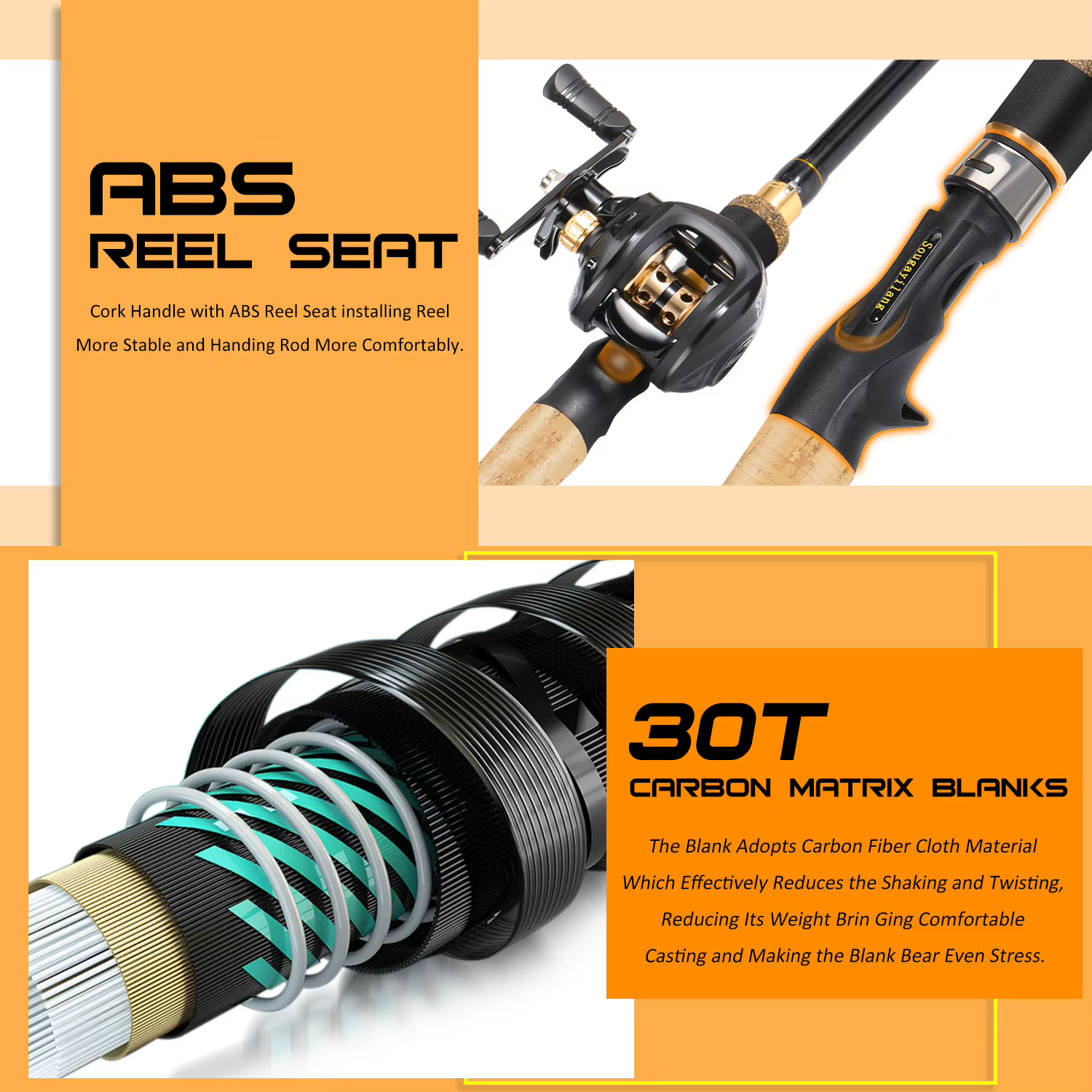 Sougayilang Baitcasting Telescopica – Caña y Carrete para Lubina