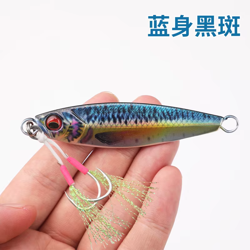 Señuelo Slow Jig 3D con anzuelo de apoyo para lubina y caballa - imagen 3