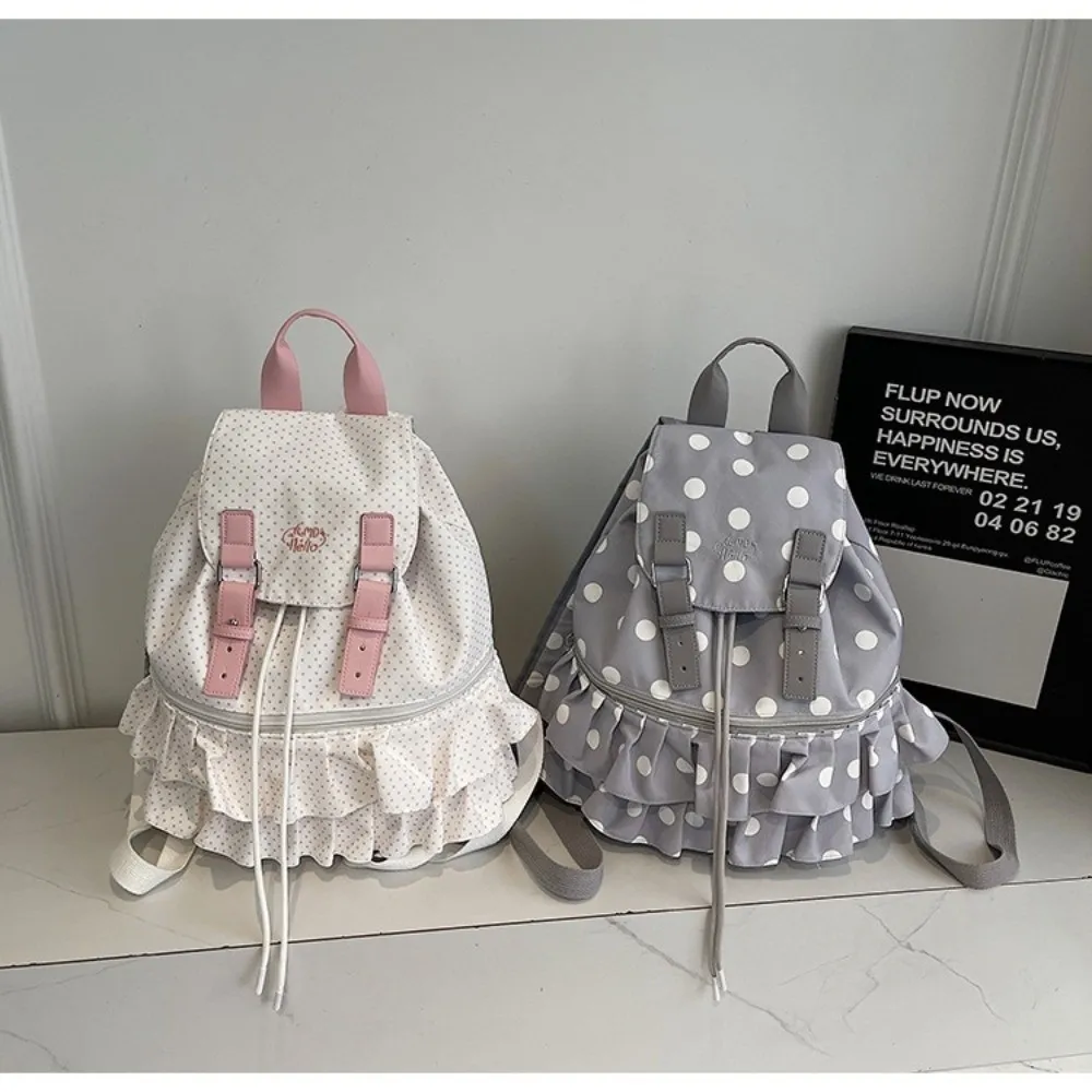 Mochila de lunares de gran capacidad para viaje y uso diario - imagen 3