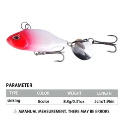 Señuelo giratorio VIB Wobbler con lentejuelas – Crankbait hundible