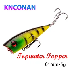 Popper Topwater con anzuelos triples para carpa