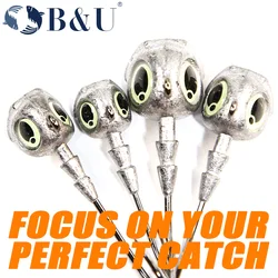 BU Jig Head con ojos luminosos para gusano - alta resistencia