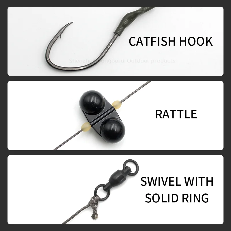 Detalle del rig para pesca de bagre
