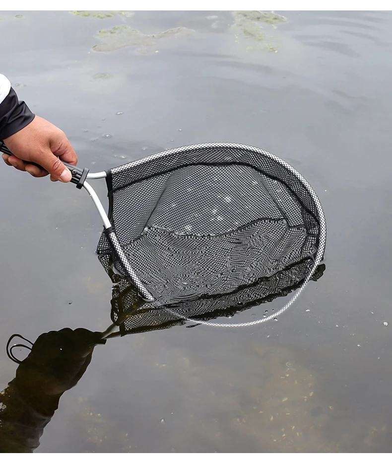 Red de pesca aluminio ligera resistente carpa pulpo portátil larga - imagen 4