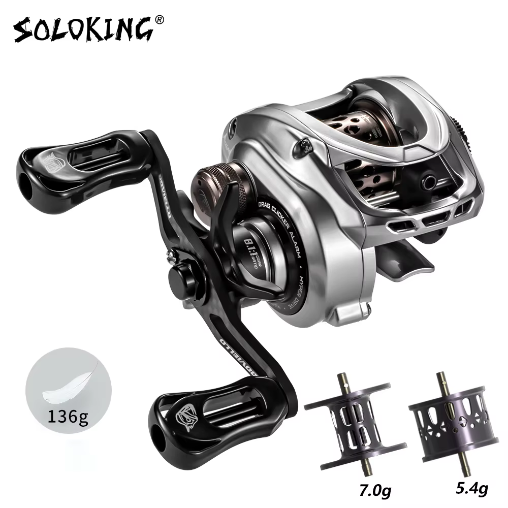 SOLOKING Acura Carrete Baitcasting Ultraligero Relación 7.1/8.1 10+1BB
