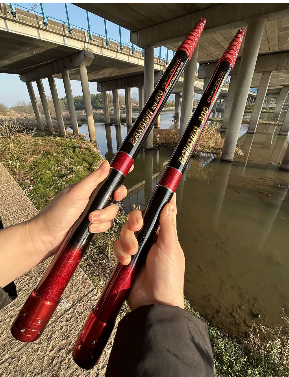 BAKAWA Sacadera telescópica plegable para pesca de carpa - imagen 5