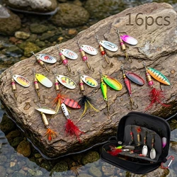 Señuelos de Pesca Reflectantes – Kit Metal para Agua Dulce y Salada