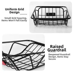 Cesta delantera universal para bicicleta de acero al carbono resistente
