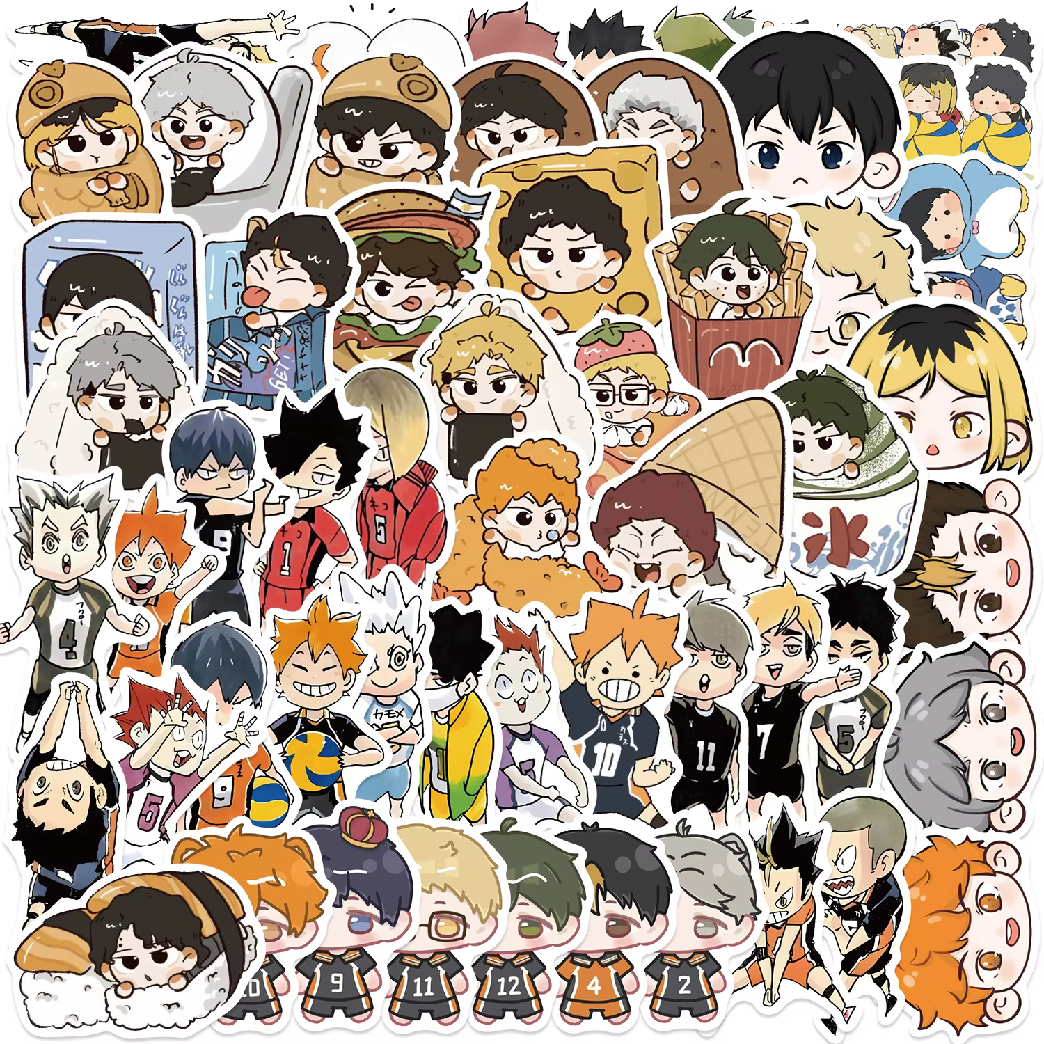 Pegatinas impermeables Haikyu – Decoración para Equipo de Pesca y Accesorios