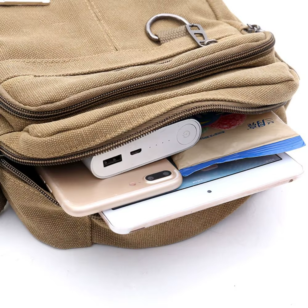 Bolso de lona bandolera para pesca y actividades al aire libre - imagen 4