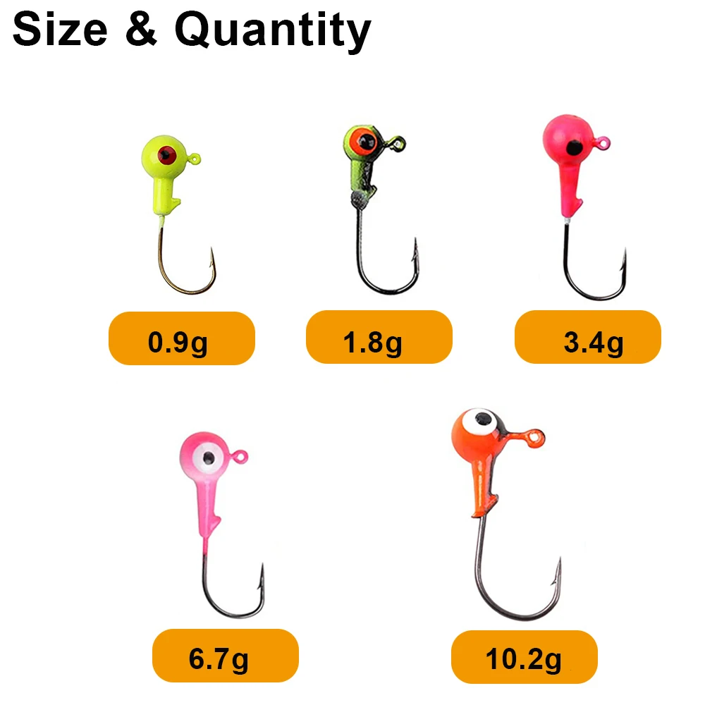 Anzuelos Jig Head para Lubina – Púas de acero para vinilo
