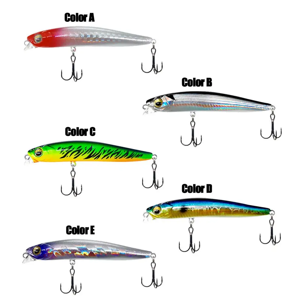 Señuelo tipo minnow de doble gancho y ojos 3D