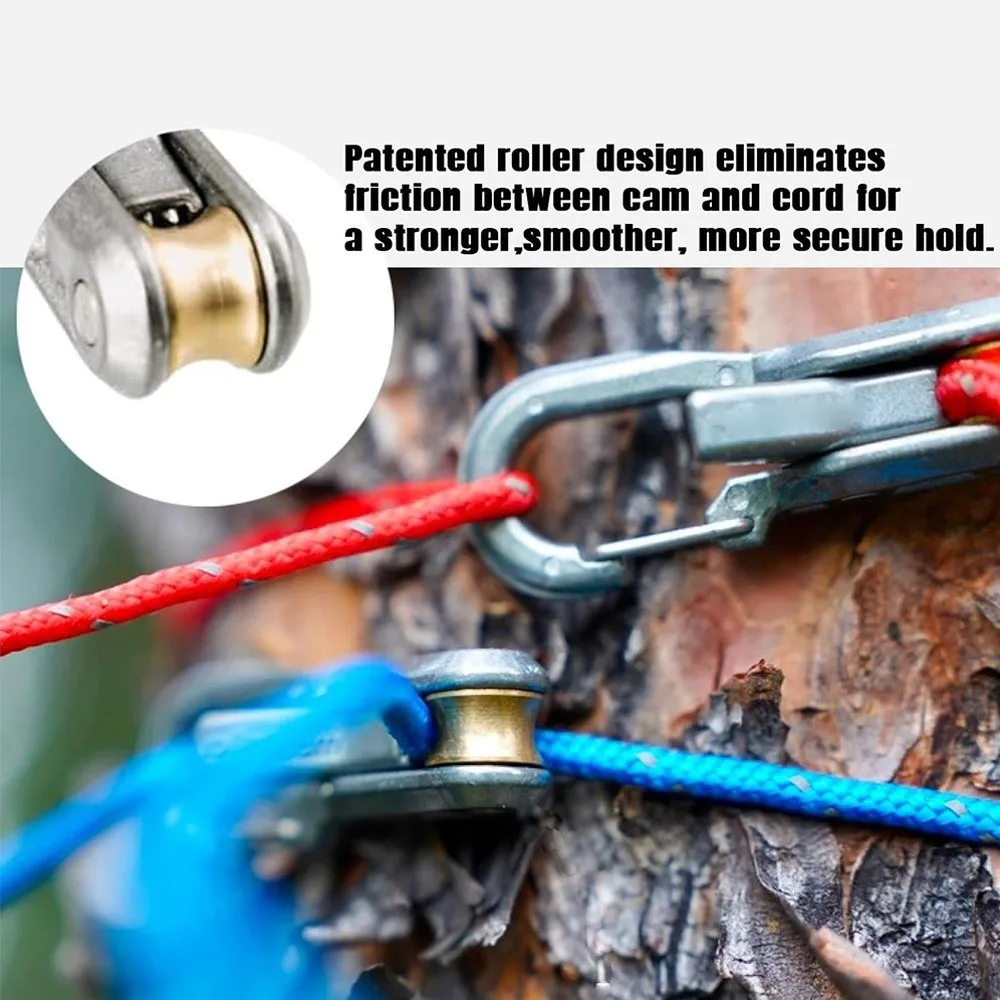 Tensor de cuerda paracord con rodillo y hebilla de ajuste rápido - imagen 3