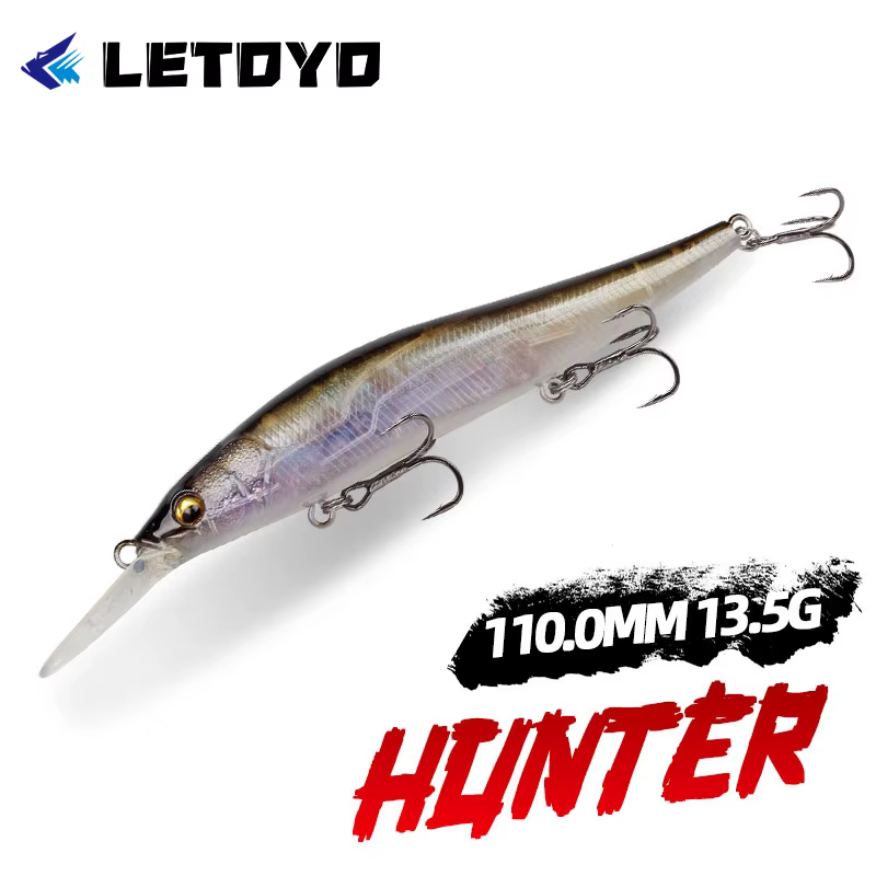 LETOYO Jerkbait Minnow Flotante para Lubina y Lucio